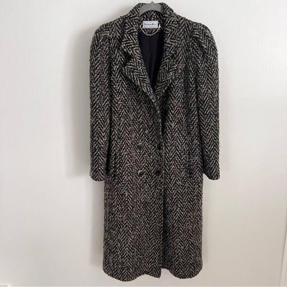 Northern Belle Vintage Union Made Herringbone Pea Coat Size 10 - Picture 1 of 16